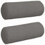 Bolsterpuder 2 pcs Lysegrå Ø 25 x 70 cm Velourstof