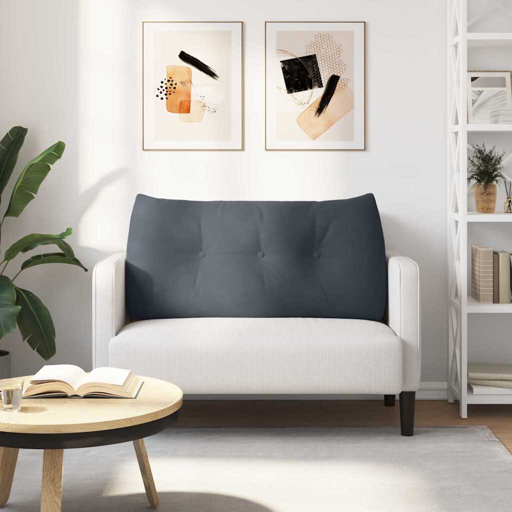 Rygpude Mørkegrå 100 x 24 x 50 cm Fløjl