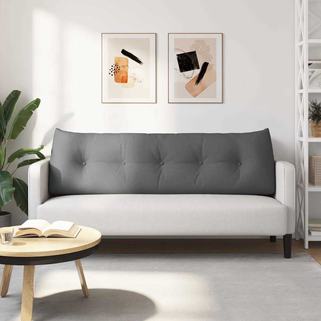 Rygpude Mørkegrå 160 x 24 x 50 cm Stof