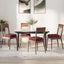 Sædepuder 4 pcs Vinrød 40 x 40 x 12 cm Stof