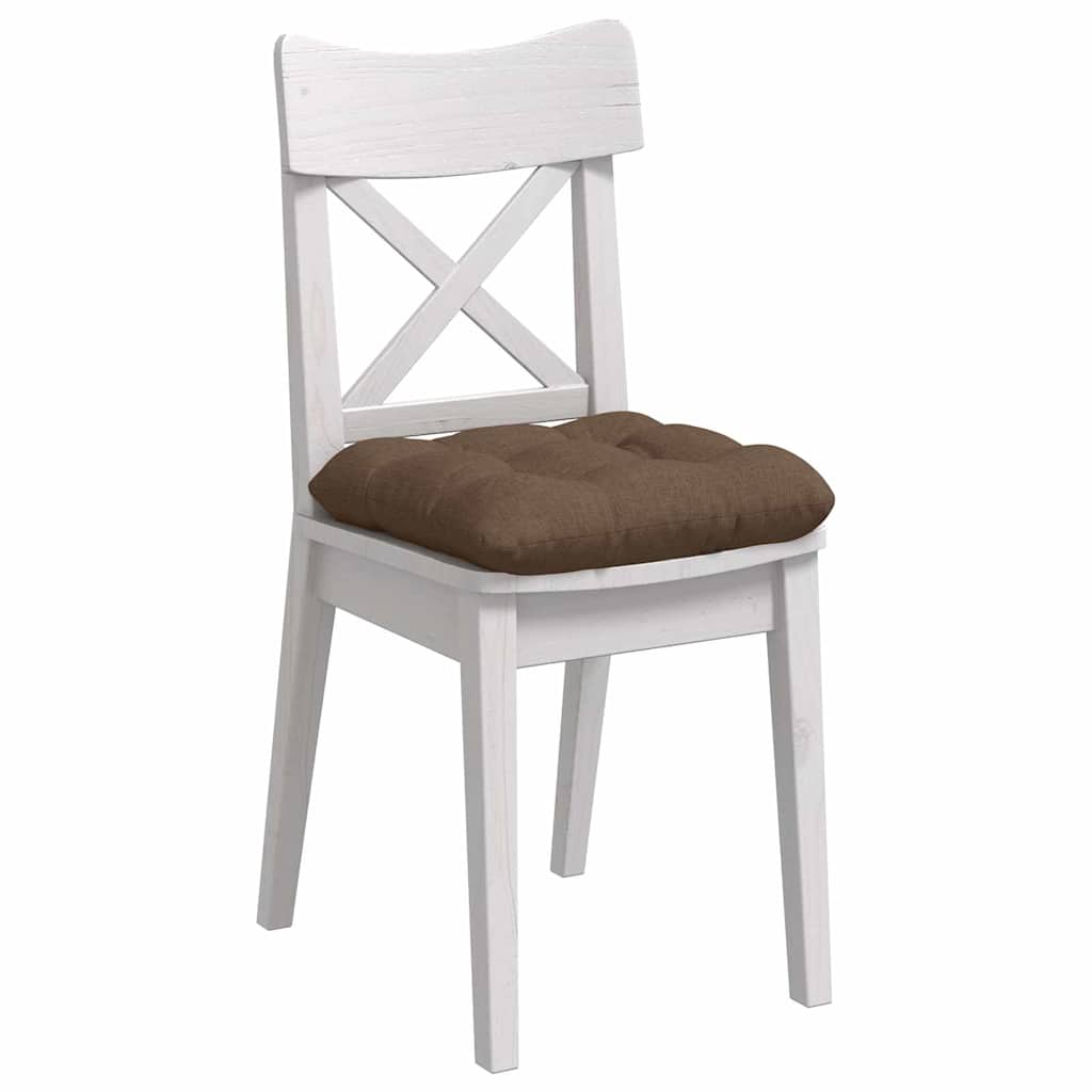 Sædepuder 4 pcs Brun 40 x 40 x 12 cm Stof