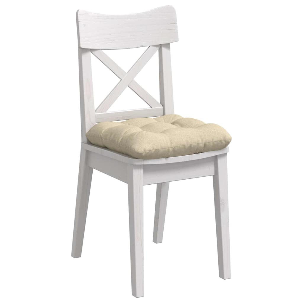 Sædepuder 4 pcs Creme 40 x 40 x 12 cm Stof