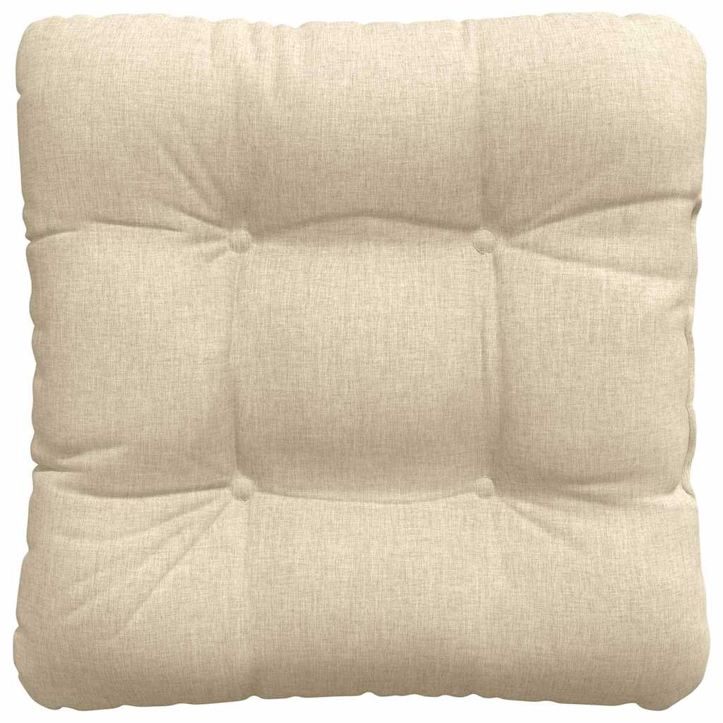 Sædepuder 4 pcs Creme 40 x 40 x 12 cm Stof