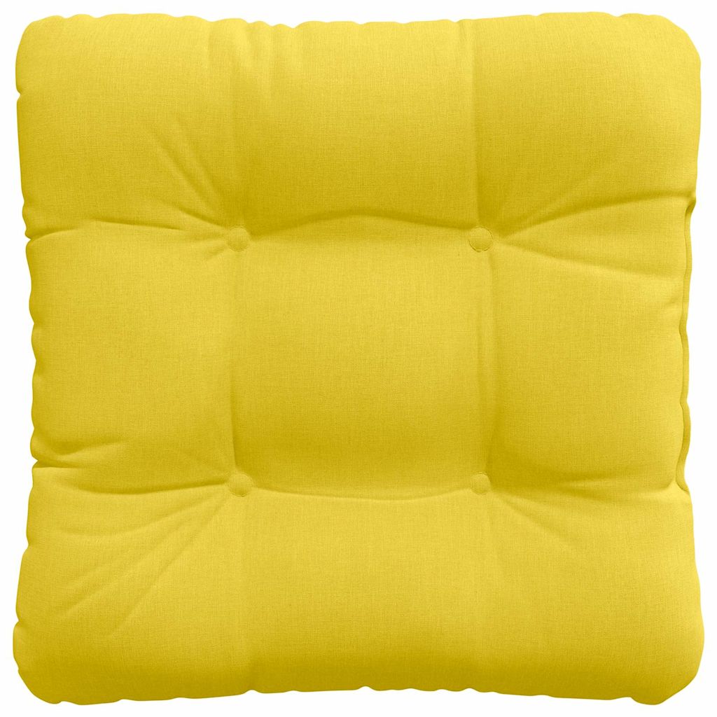 Sædepuder 4 pcs Lys Gul 40 x 40 x 12 cm Stof