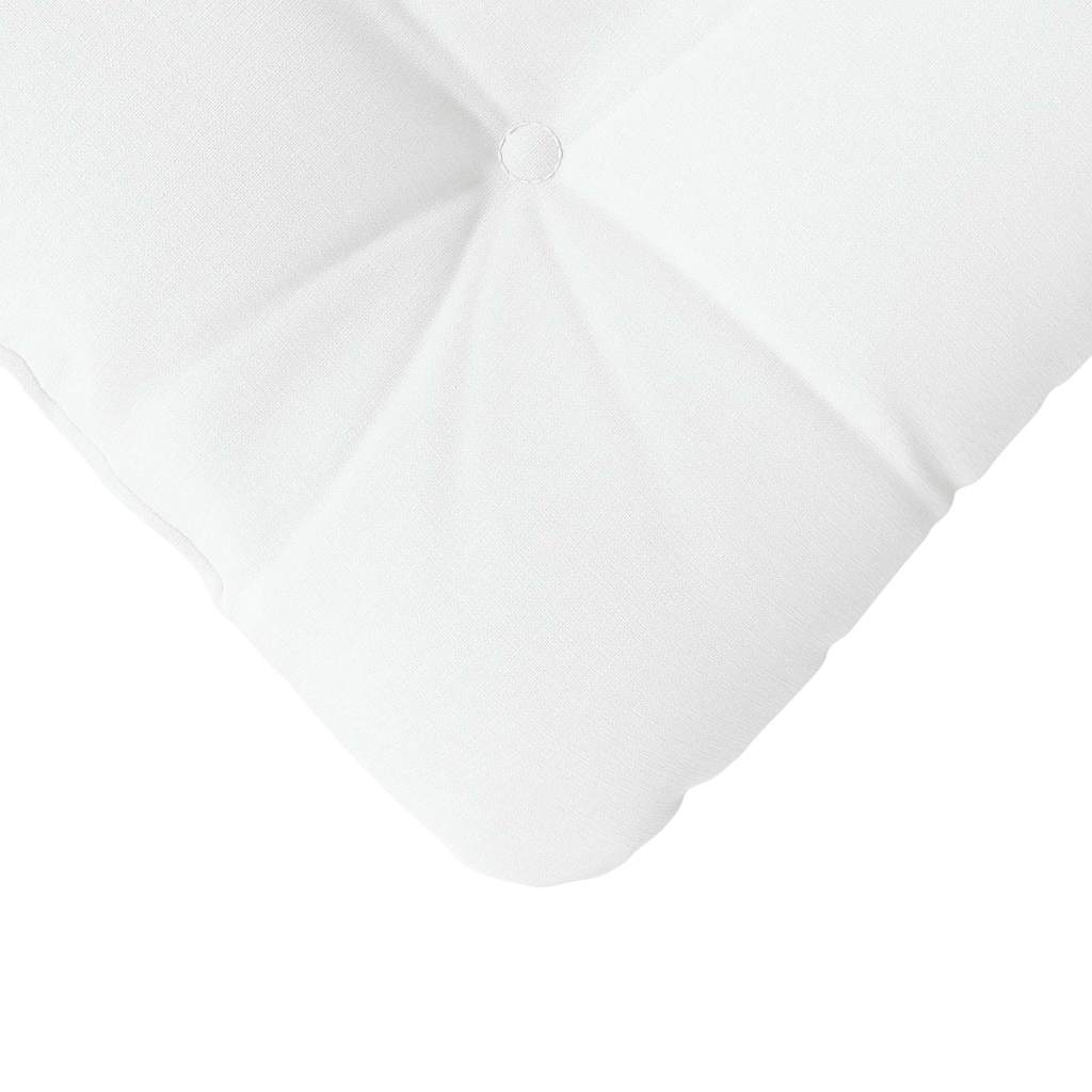 Sædepuder 4 pcs Hvid 40 x 40 x 12 cm Stof