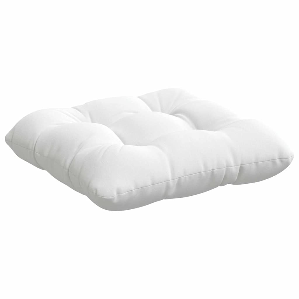 Sædepuder 4 pcs Hvid 40 x 40 x 12 cm Stof
