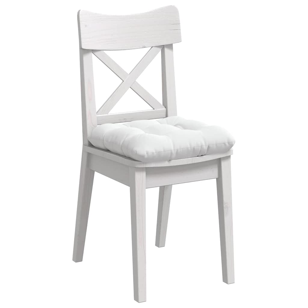 Sædepuder 4 pcs Hvid 40 x 40 x 12 cm Stof