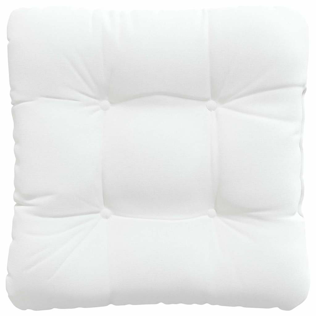 Sædepuder 4 pcs Hvid 40 x 40 x 12 cm Stof