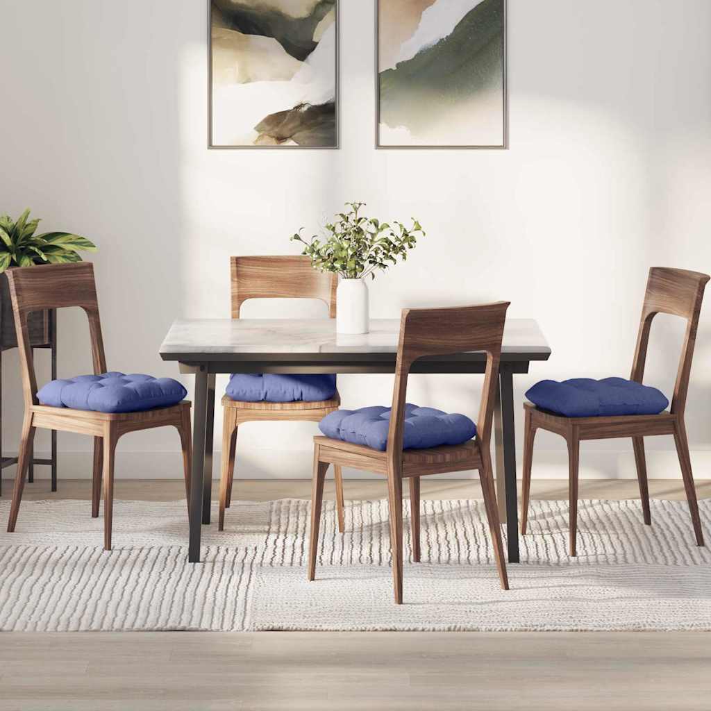 Sædepuder 4 pcs Jeans blå 40 x 40 x 12 cm Stof