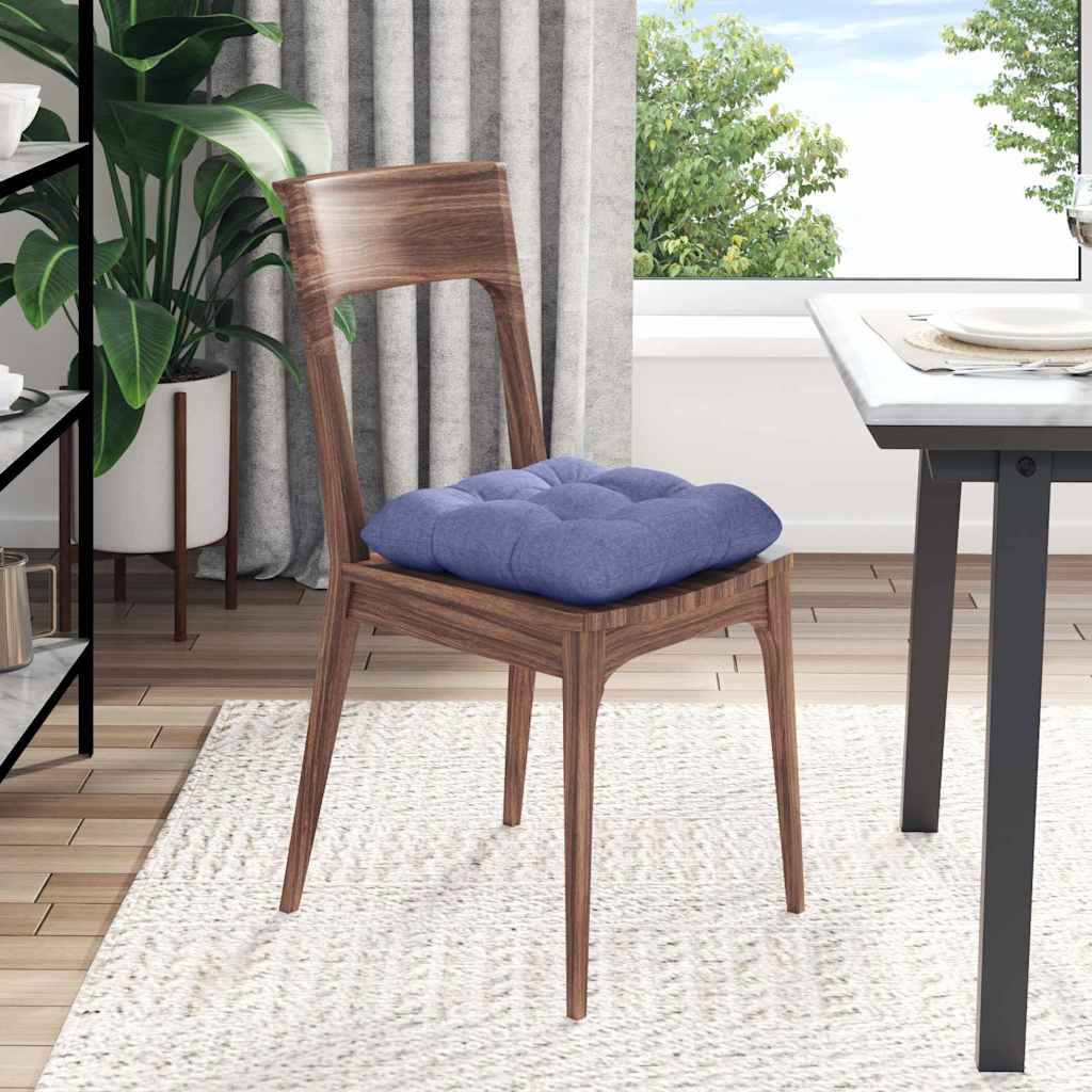 Sædepuder 4 pcs Jeans blå 40 x 40 x 12 cm Stof