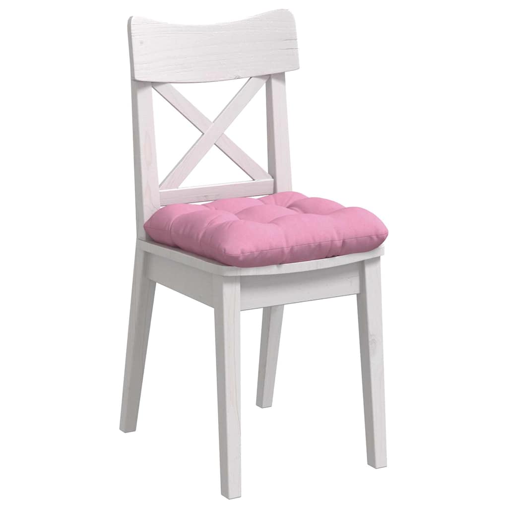 Sædepuder 4 pcs Lyserød 40 x 40 x 12 cm Stof