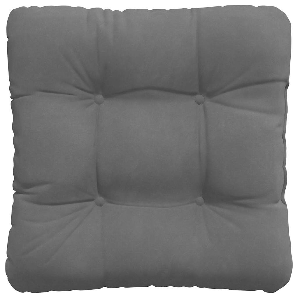 Sædepuder 4 pcs Mørkegrå 40 x 40 cm Mikrofiberstof