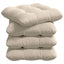 Sædepuder 4 pcs Beige 40 x 40 cm Mikrofiberstof