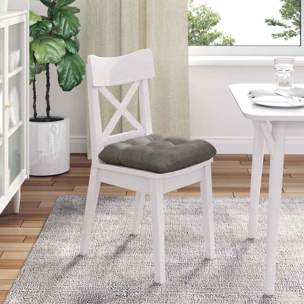 Sædepuder 4 pcs Lysegrå 40 x 40 cm Velourstof
