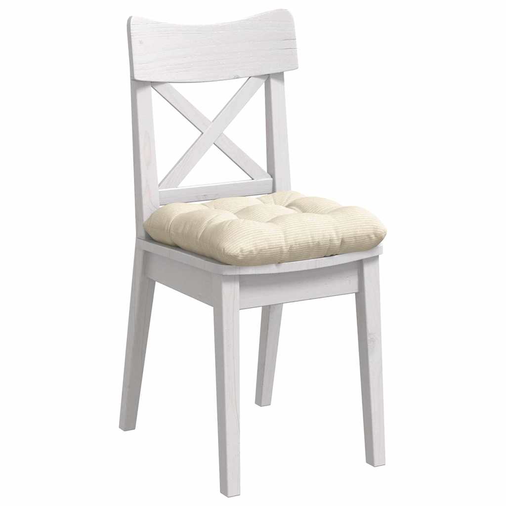 Sædepuder 4 pcs Creme 40 x 40 cm Velourstof