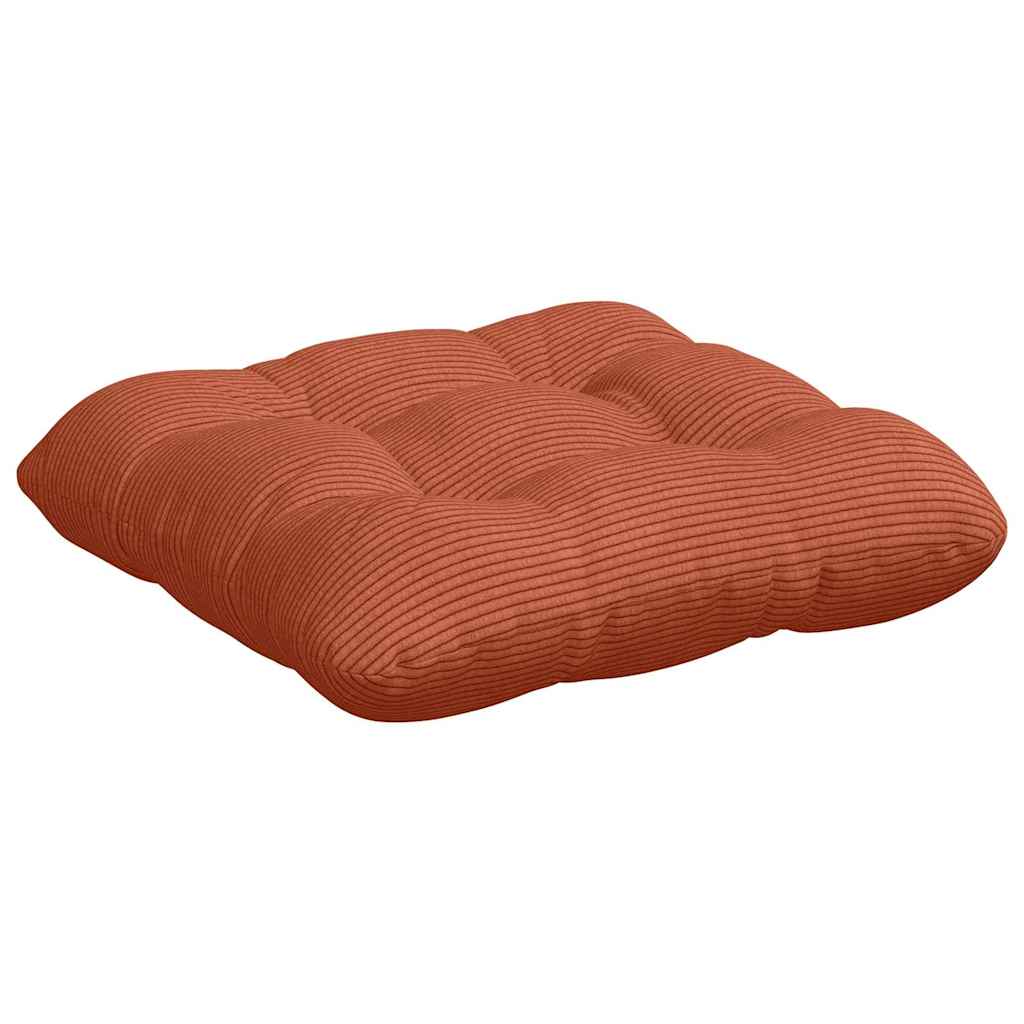 Sædepuder 4 pcs Rød orange 40 x 40 cm Velourstof