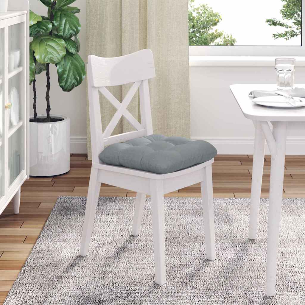 Sædepuder 4 pcs Lysegrå 45 x 45 x 12 cm Stof