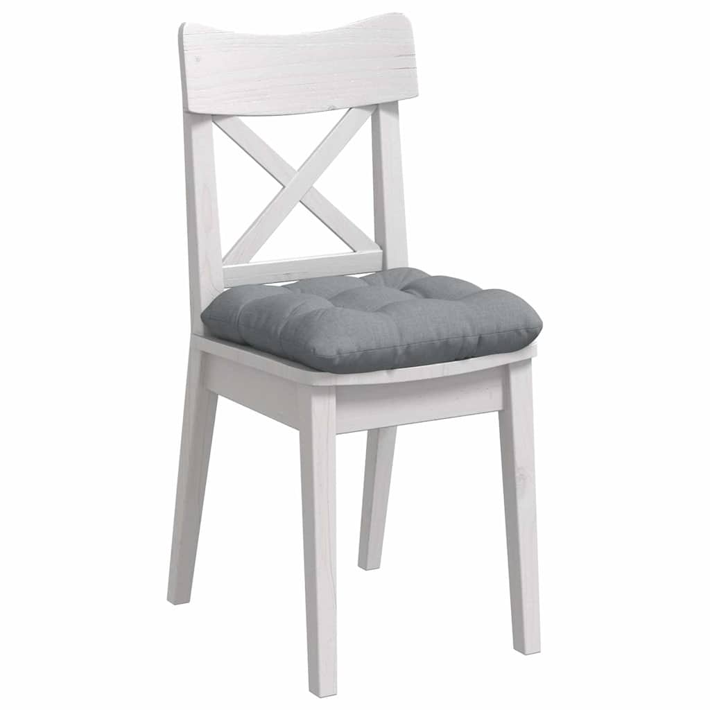 Sædepuder 4 pcs Lysegrå 45 x 45 x 12 cm Stof