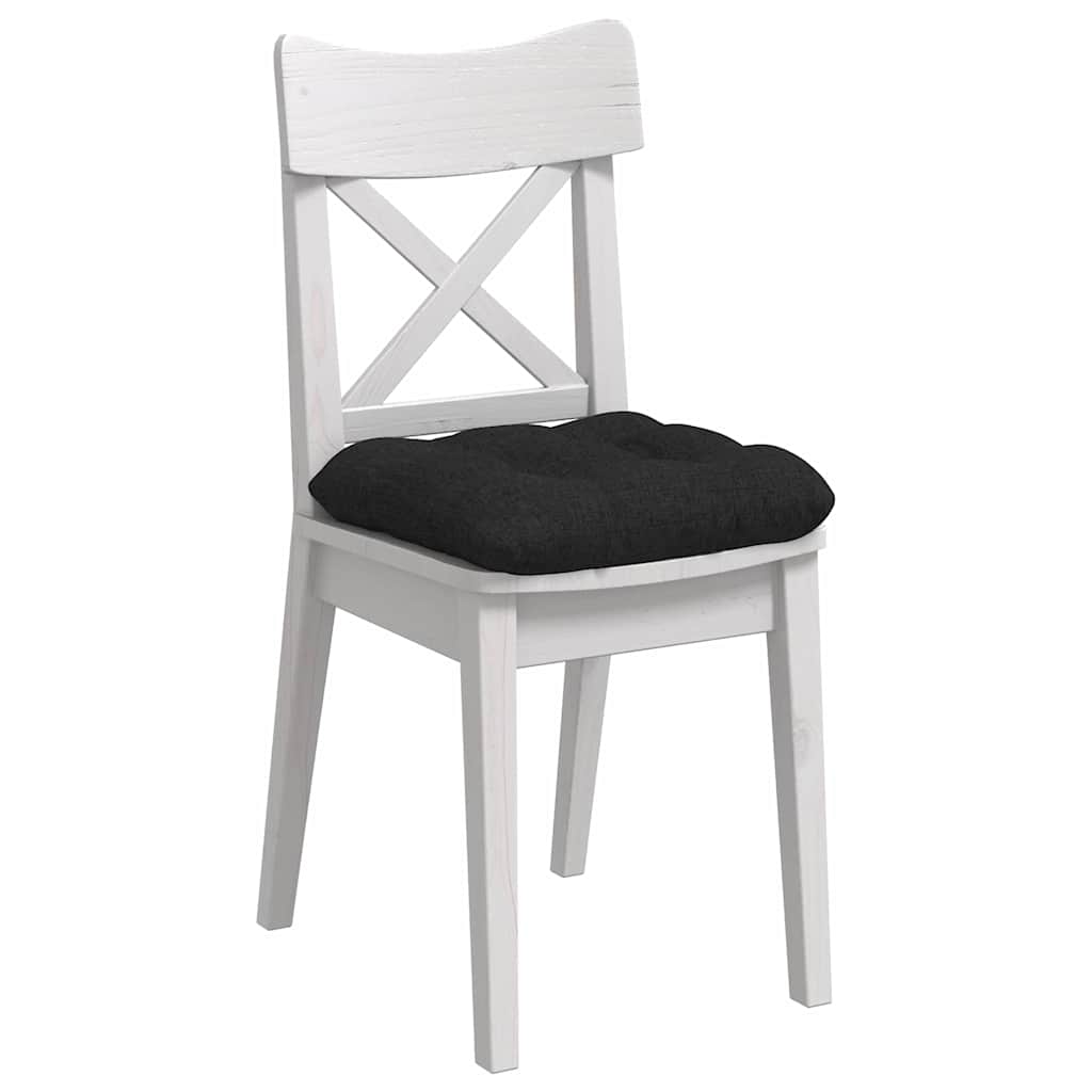 Sædepuder 4 pcs Sort 45 x 45 x 12 cm Stof