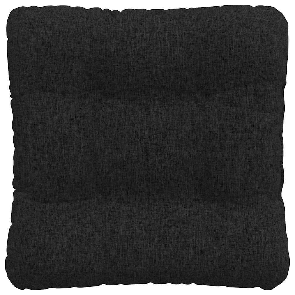 Sædepuder 4 pcs Sort 45 x 45 x 12 cm Stof