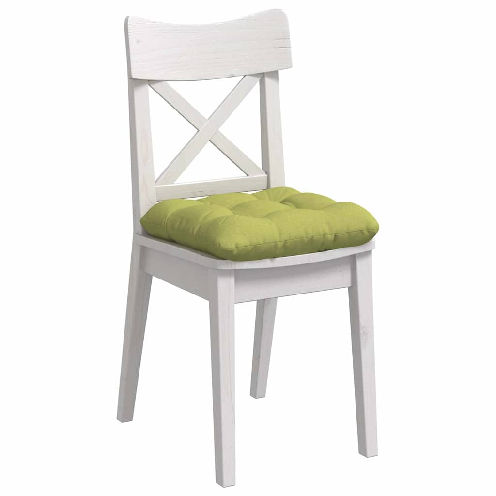 Sædepuder 4 pcs Lys grøn 45 x 45 x 12 cm Stof