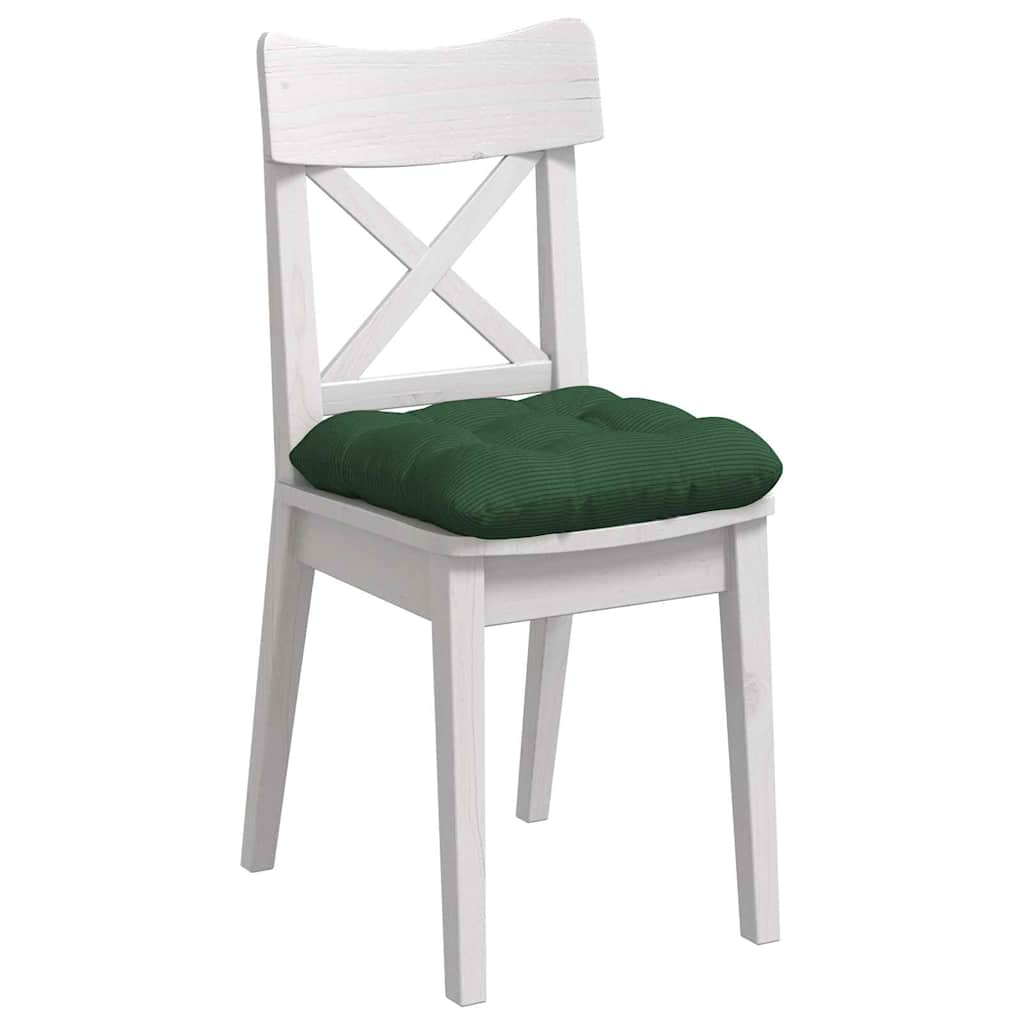 Sædepuder 4 pcs Mørkegrøn 45 x 45 cm Velourstof