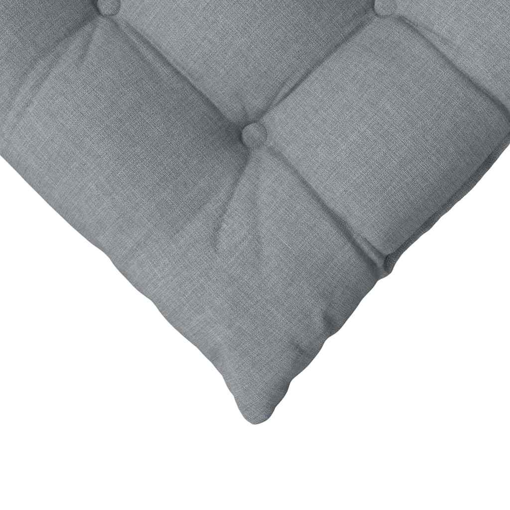 Sædepuder 4 pcs Lysegrå 40 x 40 x 6 cm Stof