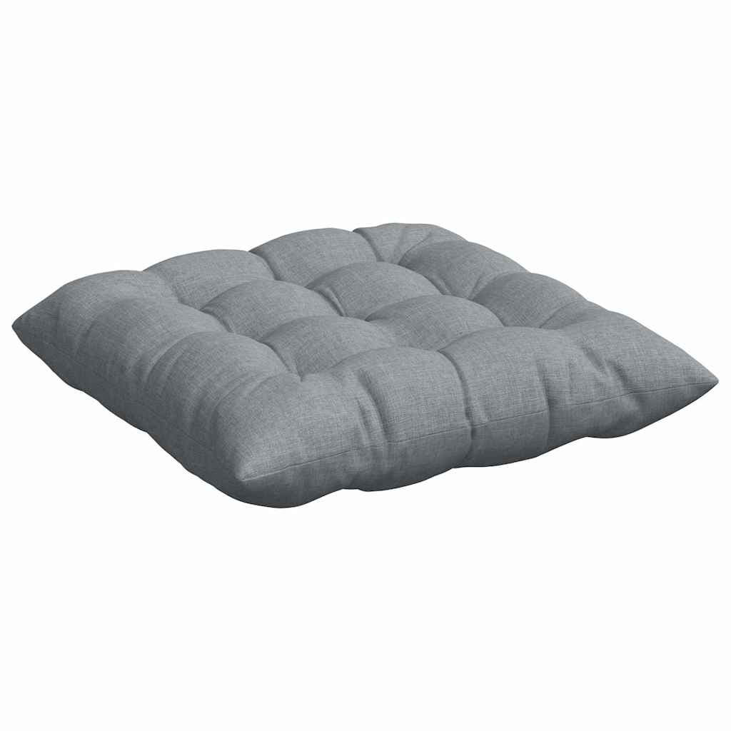 Sædepuder 4 pcs Lysegrå 40 x 40 x 6 cm Stof