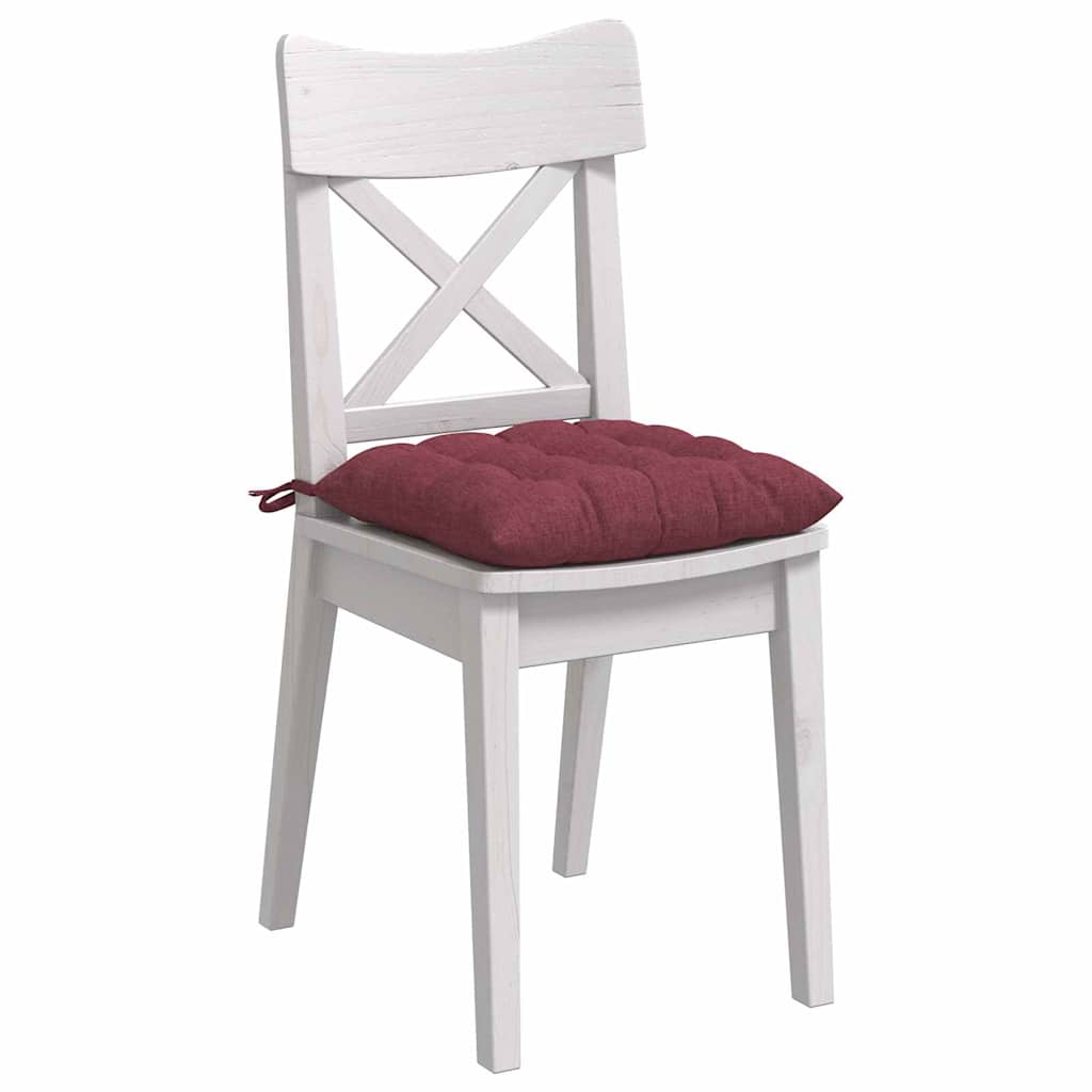 Sædepuder 4 pcs Vinrød 40 x 40 x 6 cm Stof