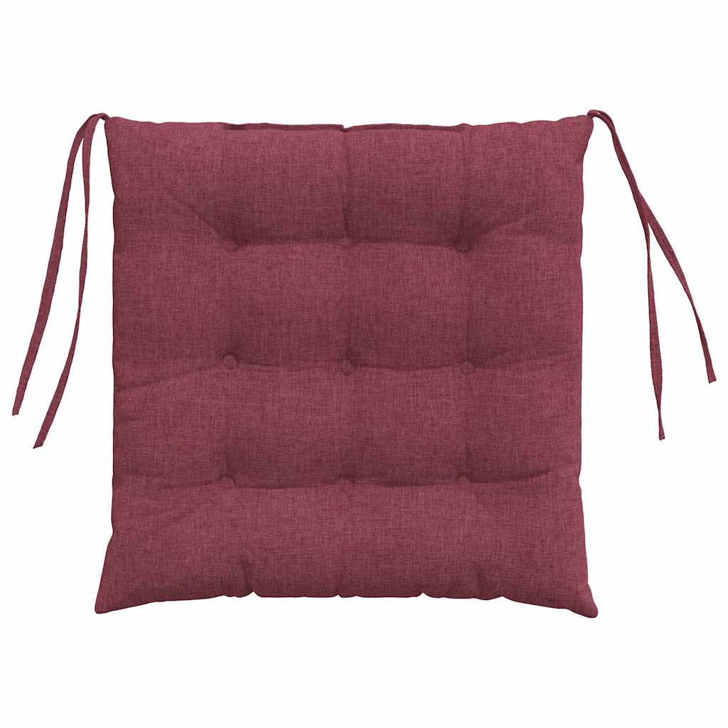 Sædepuder 4 pcs Vinrød 40 x 40 x 6 cm Stof