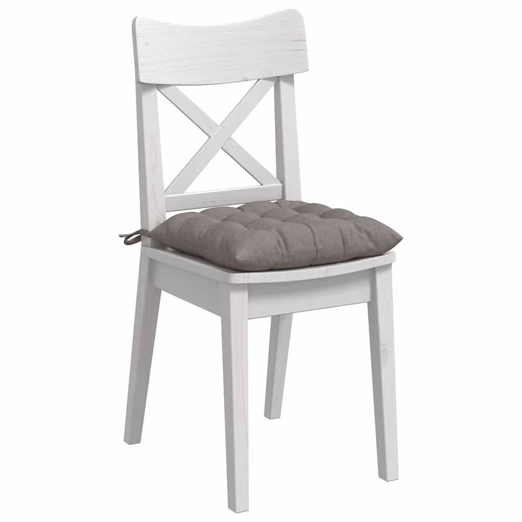 Sædepuder 4 pcs Gråbrun 40 x 40 x 6 cm Stof