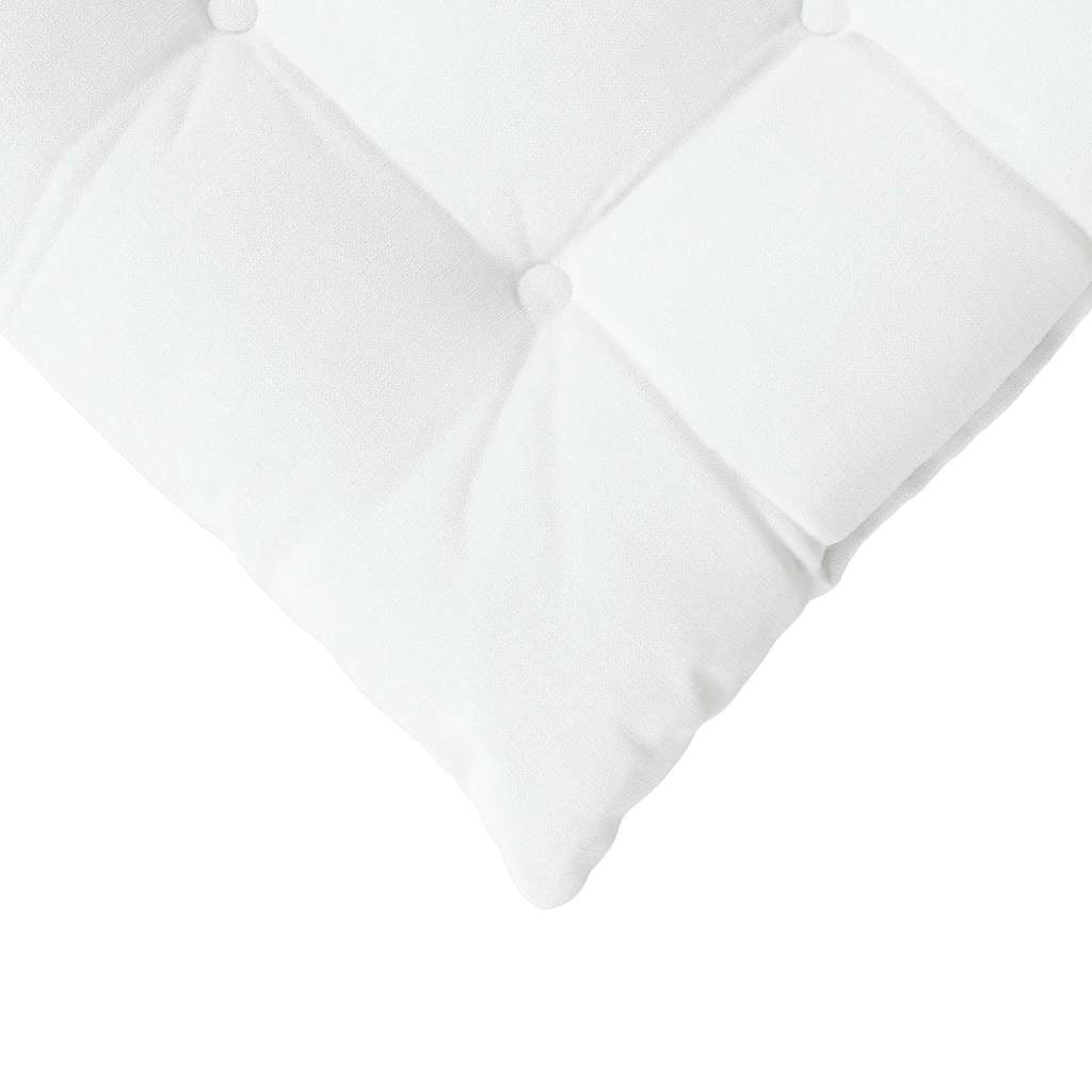 Sædepuder 4 pcs Hvid 40 x 40 x 6 cm Stof