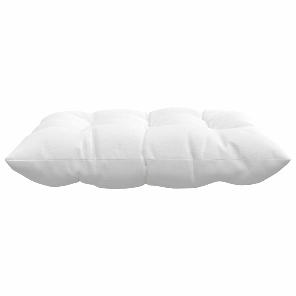 Sædepuder 4 pcs Hvid 40 x 40 x 6 cm Stof