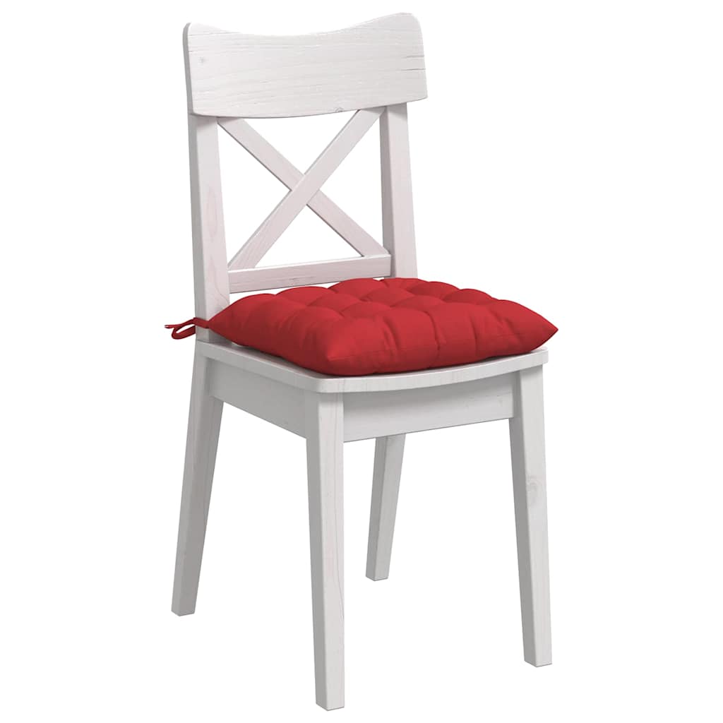 Sædepuder 4 pcs Rød 40 x 40 x 6 cm Stof