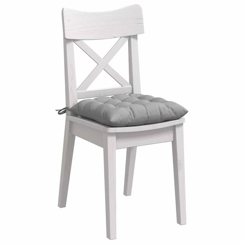 Sædepuder 4 pcs Skygrå 40 x 40 x 6 cm Stof