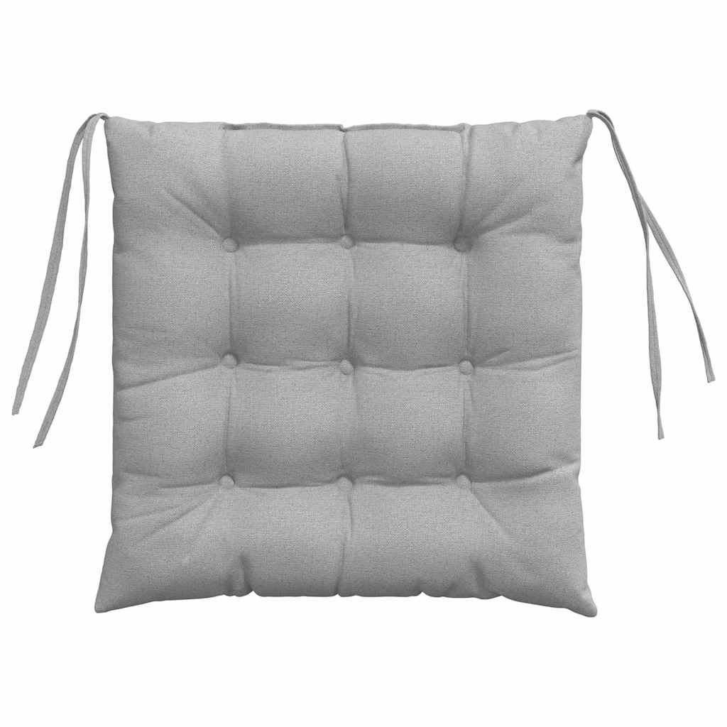 Sædepuder 4 pcs Skygrå 40 x 40 x 6 cm Stof
