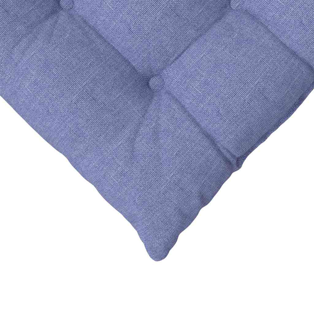 Sædepuder 4 pcs Jeans blå 40 x 40 x 6 cm Stof