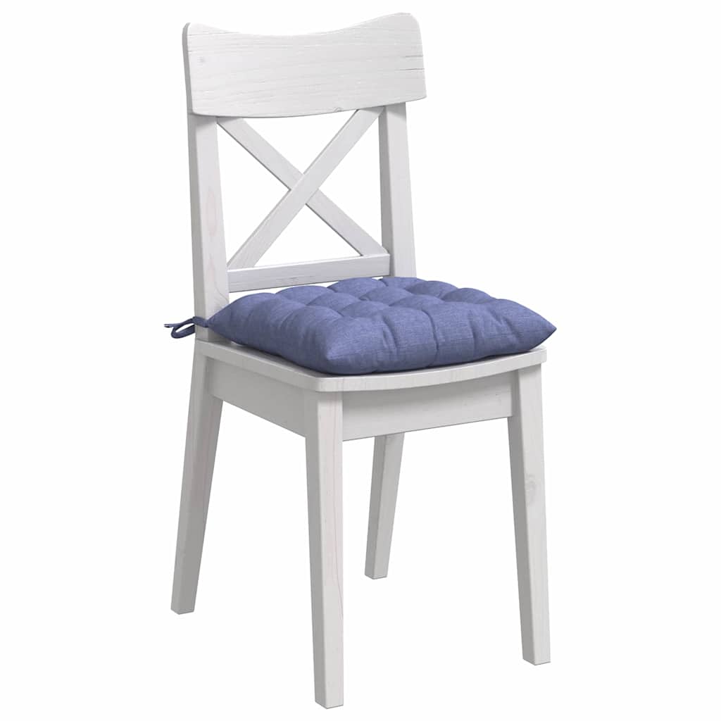 Sædepuder 4 pcs Jeans blå 40 x 40 x 6 cm Stof