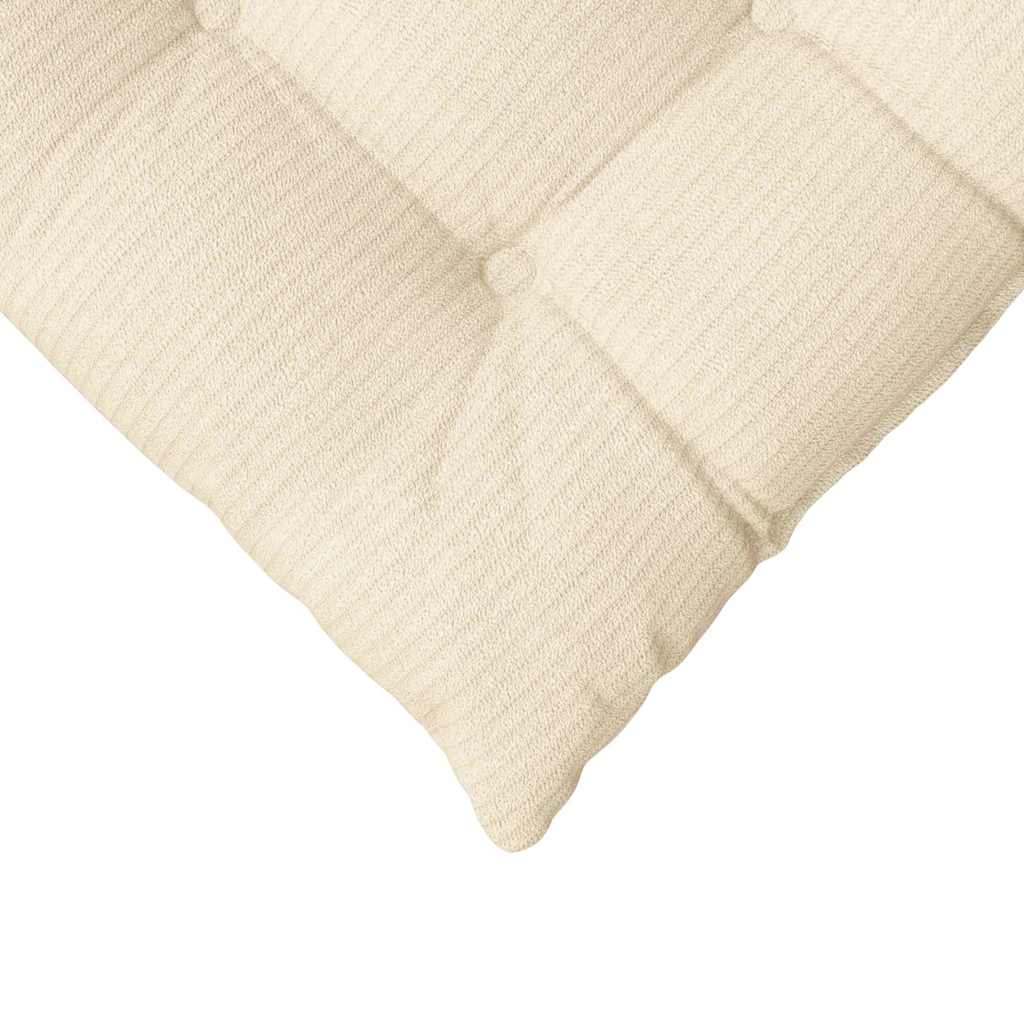 Sædepuder 4 pcs Creme 40 x 40 x 6 cm Velourstof
