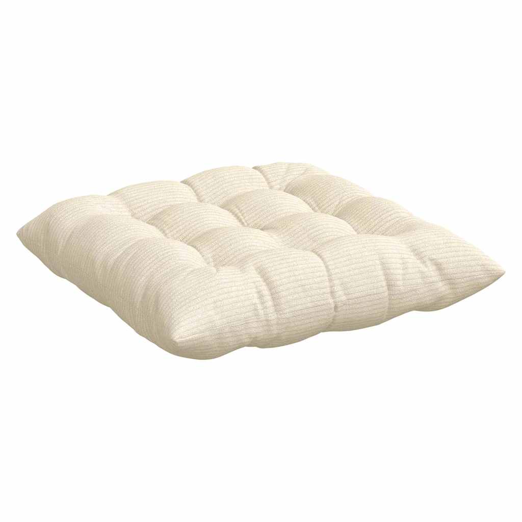 Sædepuder 4 pcs Creme 40 x 40 x 6 cm Velourstof