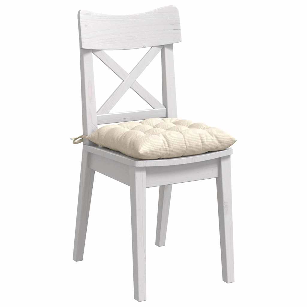 Sædepuder 4 pcs Creme 40 x 40 x 6 cm Velourstof