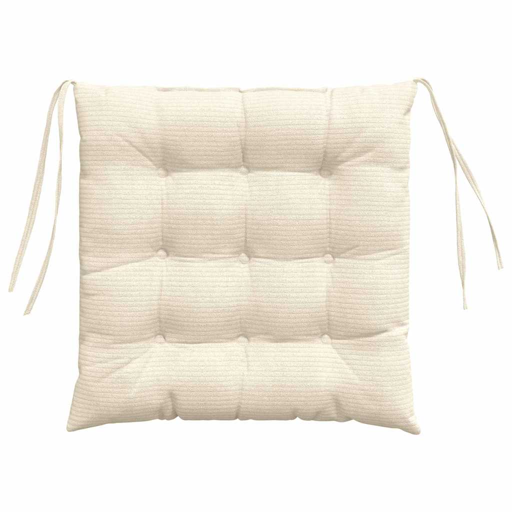 Sædepuder 4 pcs Creme 40 x 40 x 6 cm Velourstof