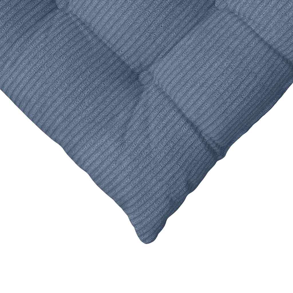 Sædepuder 4 pcs Blå 40 x 40 x 6 cm Velourstof