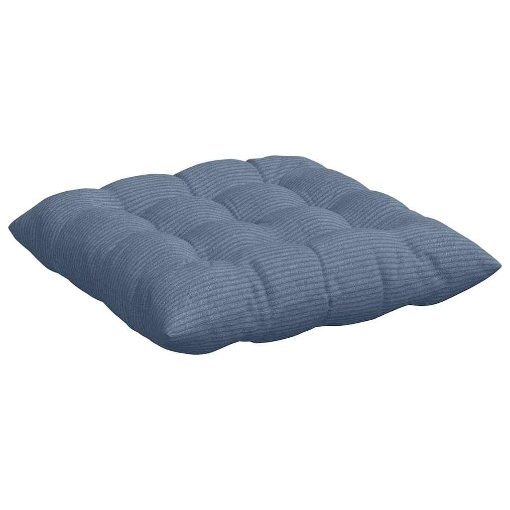 Sædepuder 4 pcs Blå 40 x 40 x 6 cm Velourstof