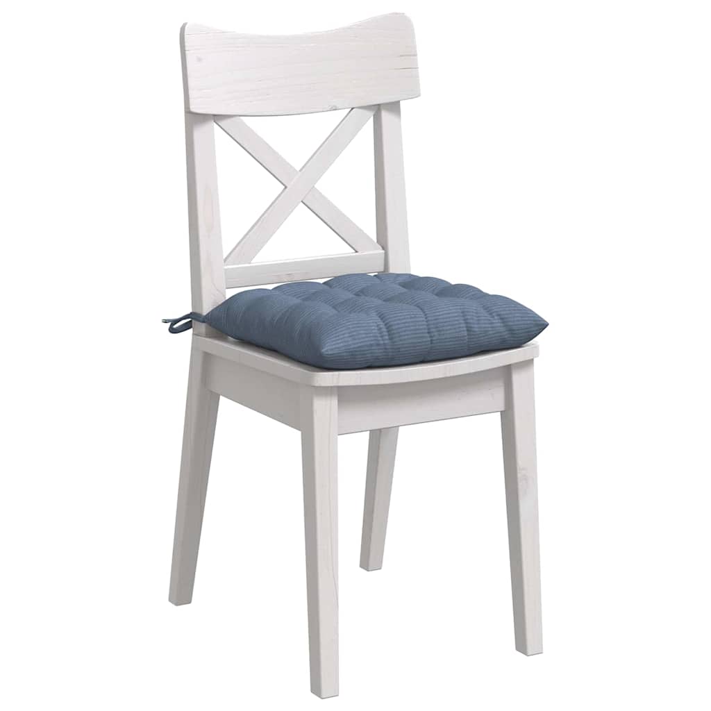 Sædepuder 4 pcs Blå 40 x 40 x 6 cm Velourstof