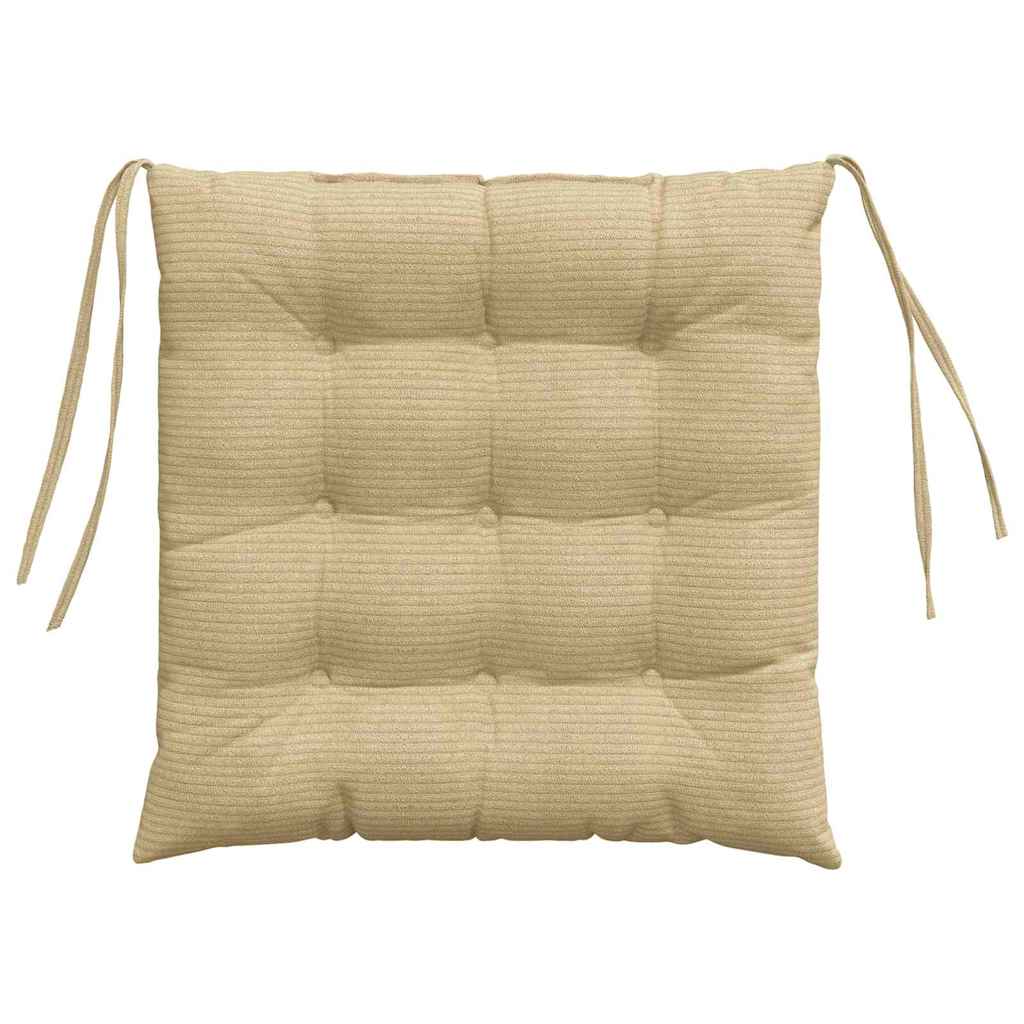 Sædepuder 4 pcs Grågrøn 40 x 40 x 6 cm Velourstof