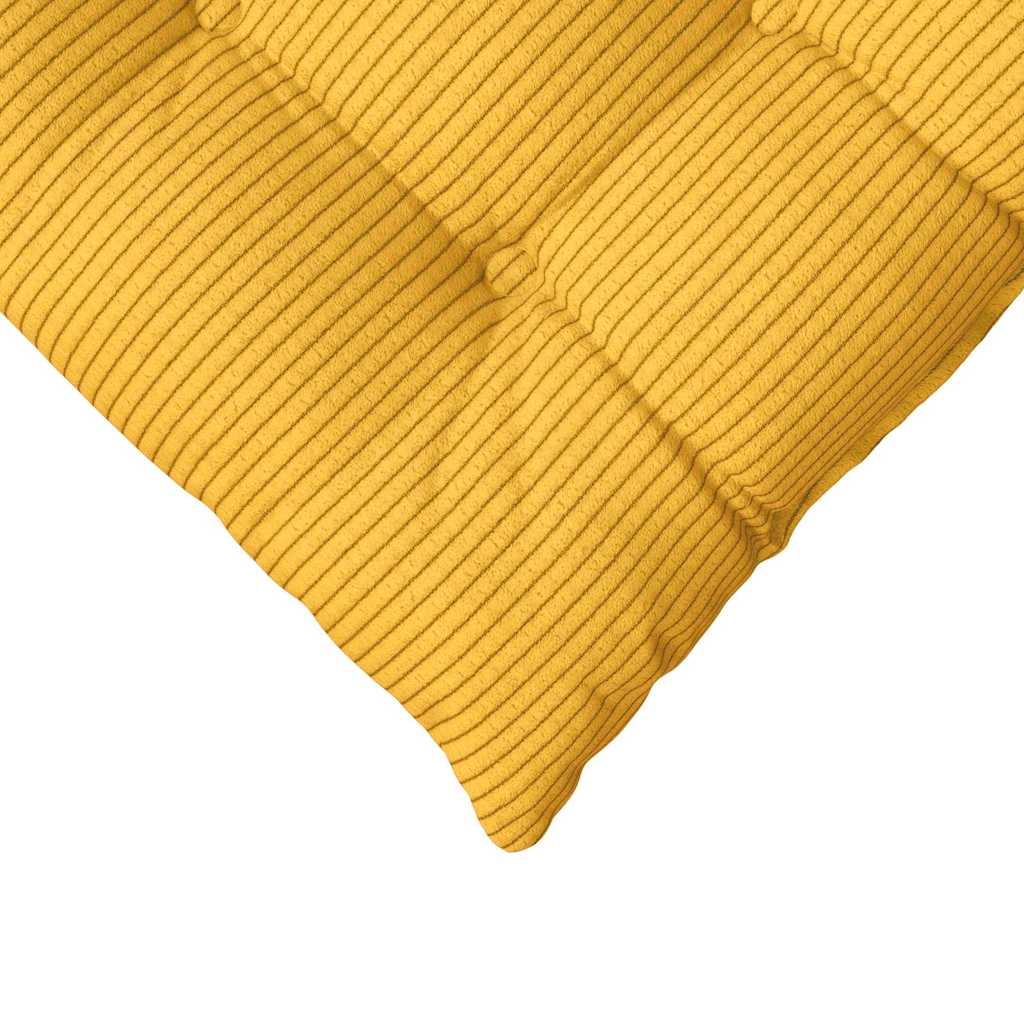 Sædepuder 4 pcs Lys Gul 40 x 40 x 6 cm Velourstof