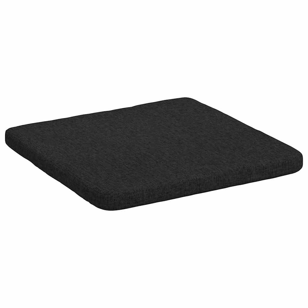 Sædepuder 4 pcs Sort 40 x 40 x 3 cm Stof