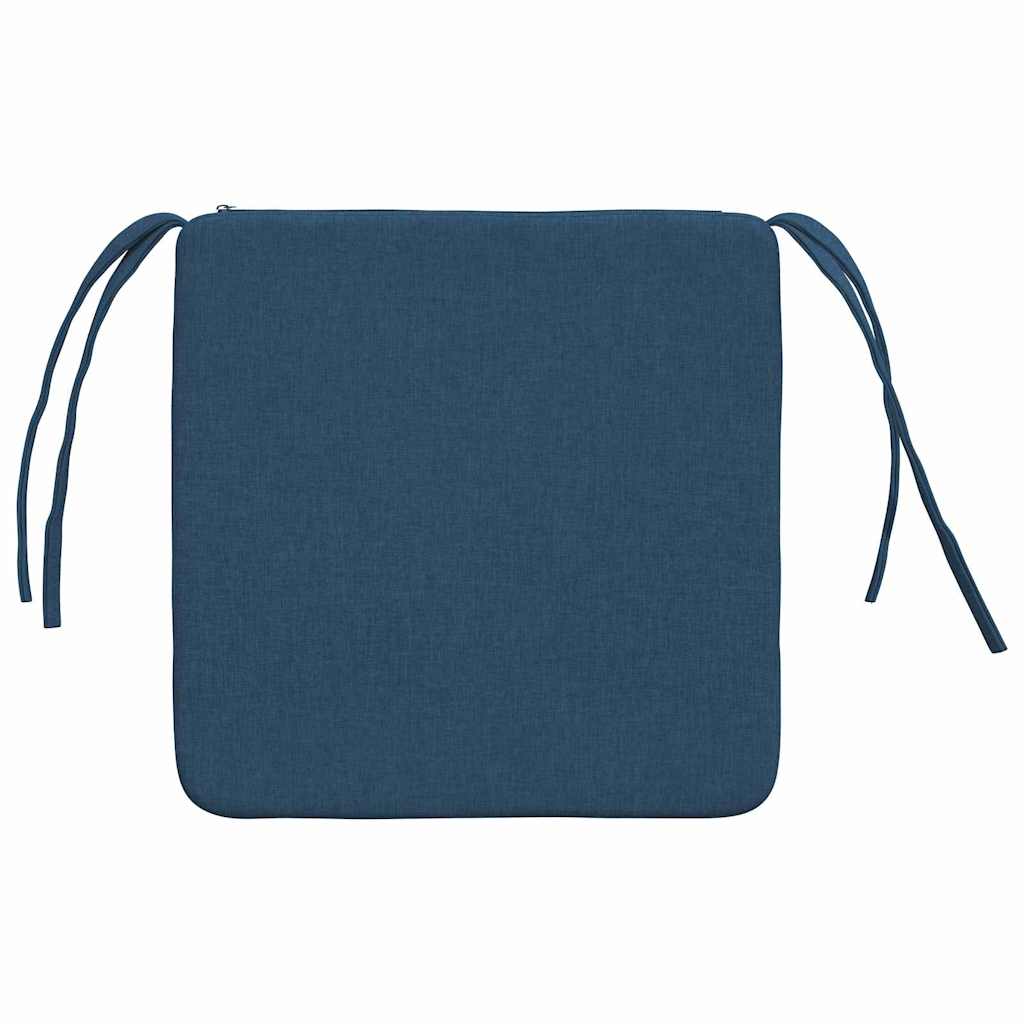 Sædepuder 4 pcs Blå 40 x 40 x 3 cm Stof