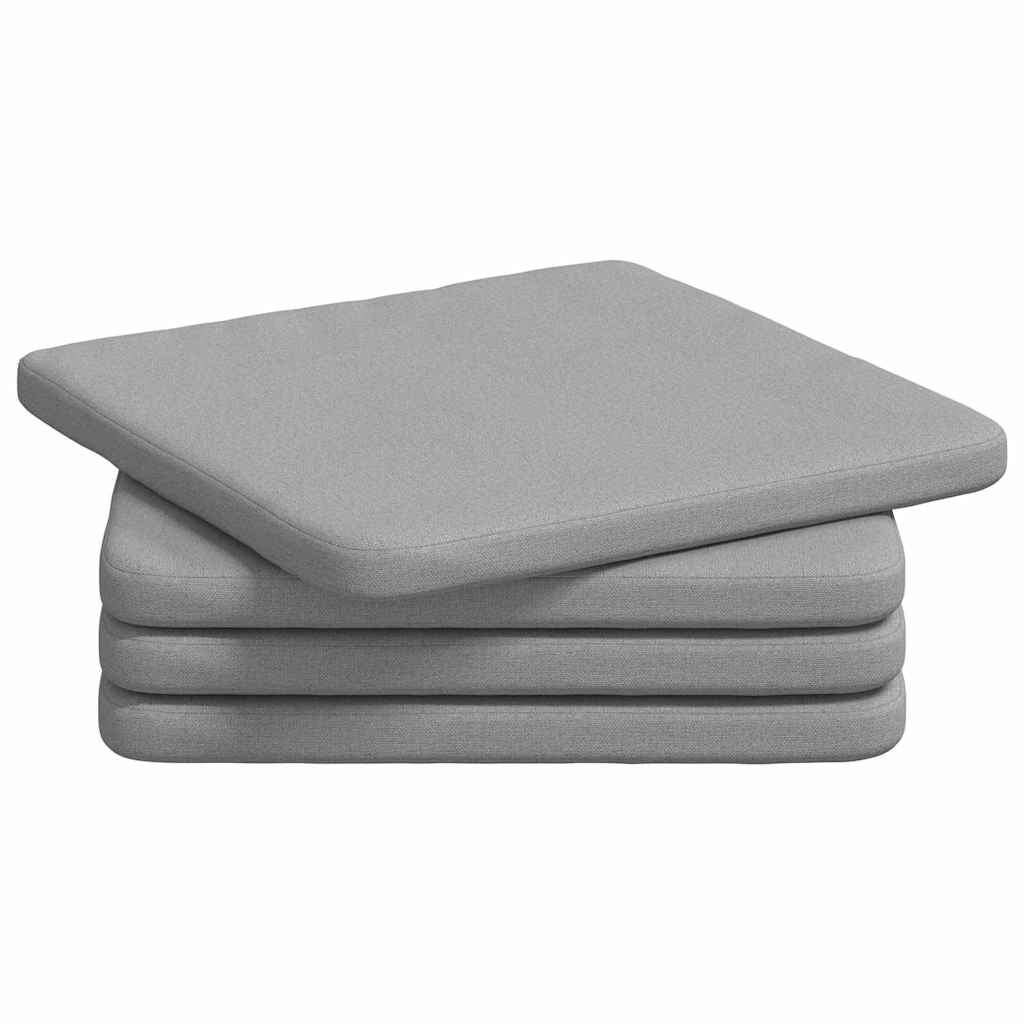 Sædepuder 4 pcs Skygrå 40 x 40 x 3 cm Stof